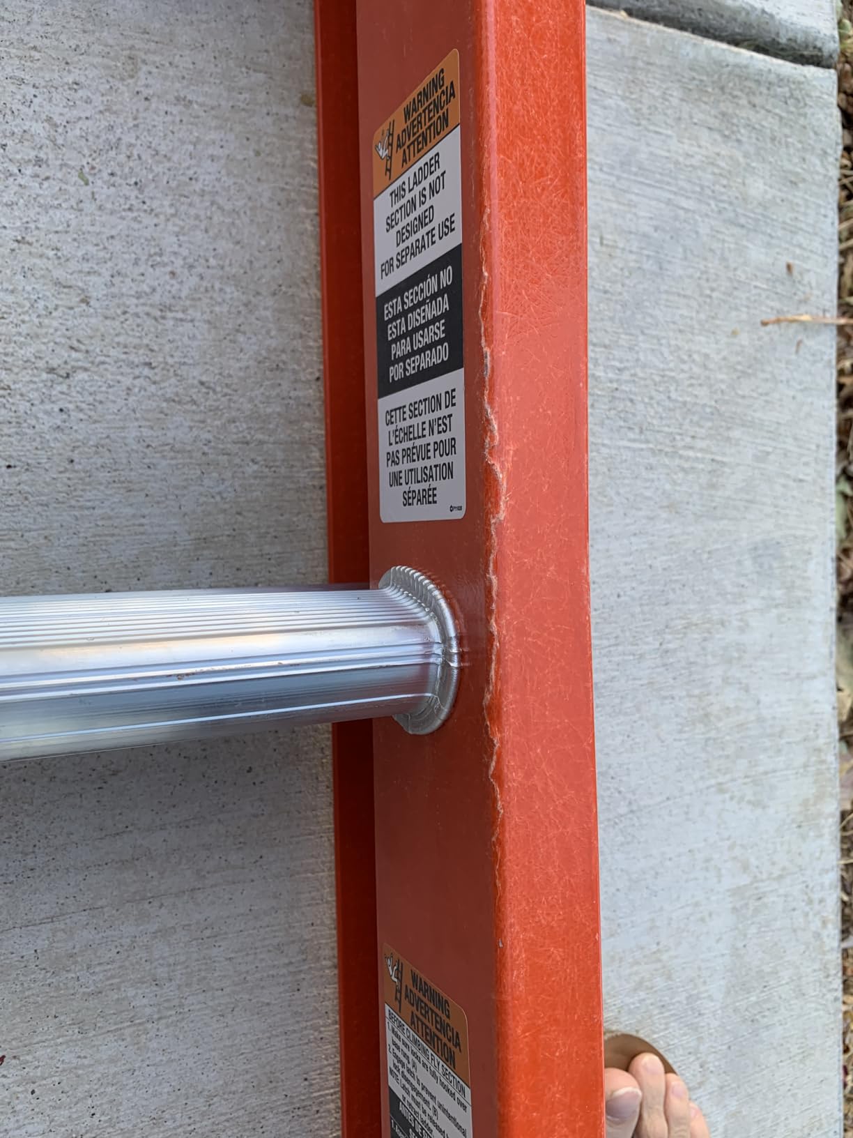 Louisville Ladder 16-foot Fiberglass Extension Ladder, 300-Pound Load Capacity, Type IA, FE3216 customer photo 1