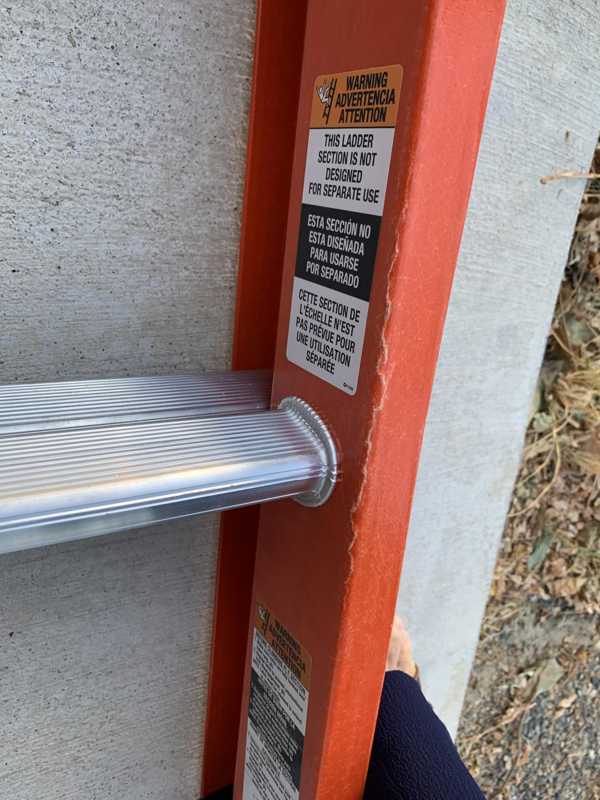Louisville Ladder 16-foot Fiberglass Extension Ladder, 300-Pound Load Capacity, Type IA, FE3216 customer photo 2
