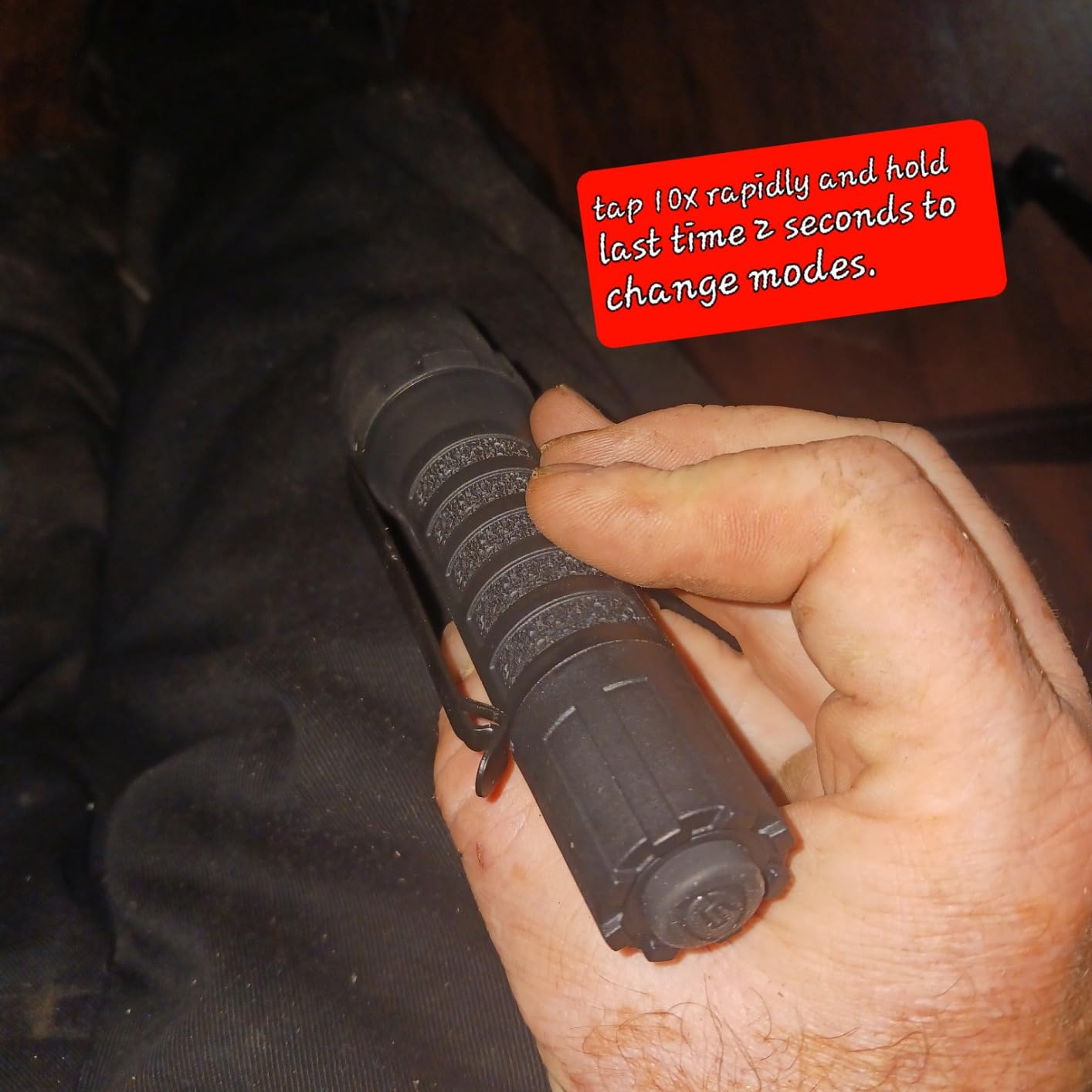 Streamlight 88850 PolyTac 600-Lumen Tactical Flashlight, Black | 11500 candela peak beam; multi-fuel 18650; TEN-TAP programming; impact-resistant polymer body customer photo 1
