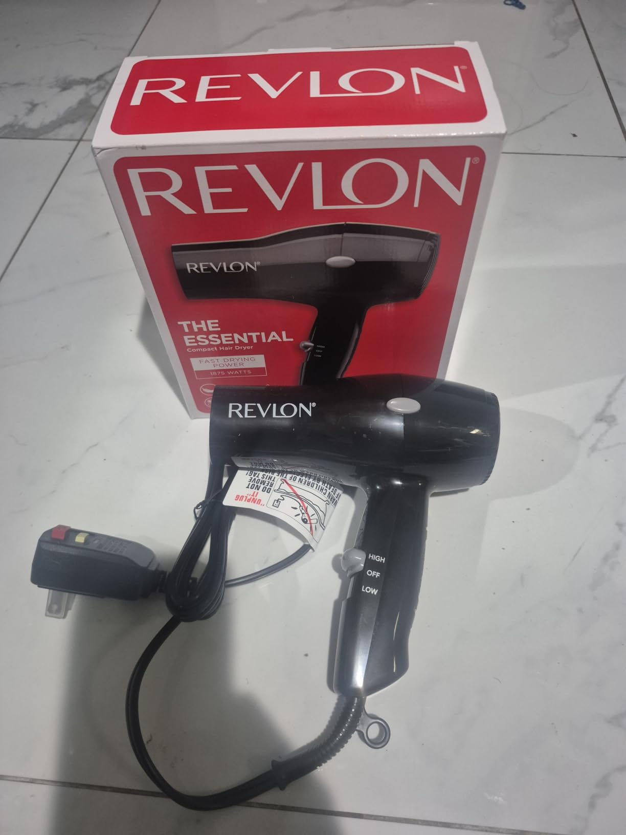 Revlon Compact Hair Dryer | 1875W Lightweight Design, Perfect for Travel, (Black) customer photo 1