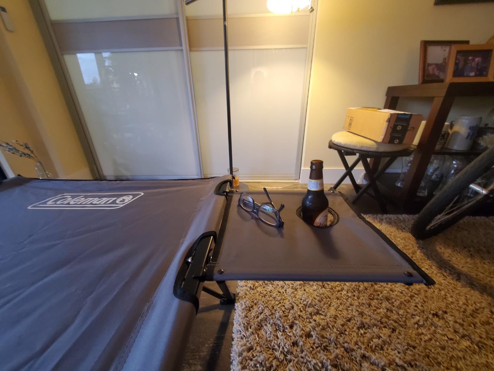 Coleman Pack-Away Big 'n Tall Camping Cot with Removable Side Table, Extra Wide Cot Fits Adults up to 6ft 6in or 300lbs, Carry Bag Included customer photo 2
