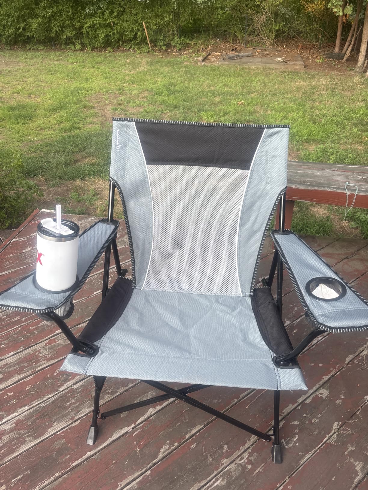 Kijaro Dual Lock Folding Camp Chairs - Versatile for Sports, Outdoors & Lawns - Locks Positions - Maldives Blue customer photo 1