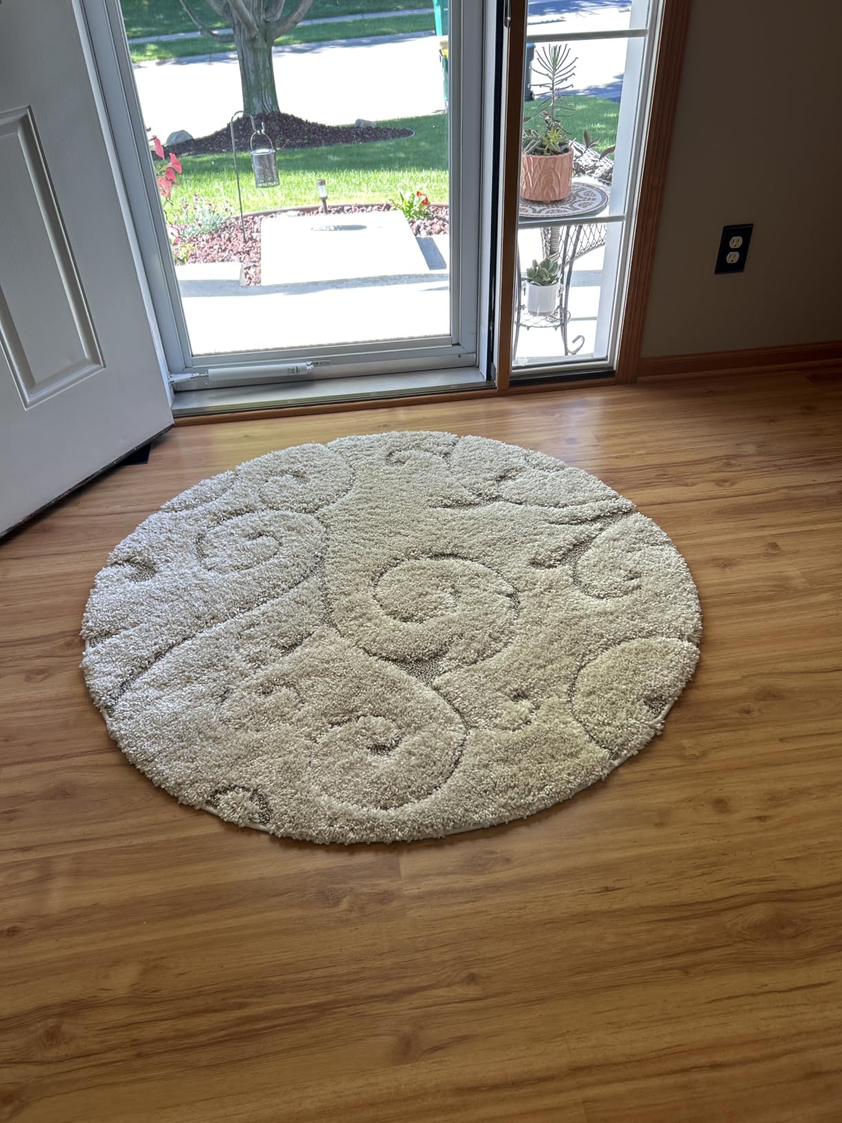 SAFAVIEH Area Rug 8x10 - Florida Shag Collection - Large - Cream & Beige, Scroll Design, Non-Shedding & Easy to Clean, High-Low Plush Pile, Ideal for Living Room, Bedroom, Dining Space (SG455-1113) customer photo 1