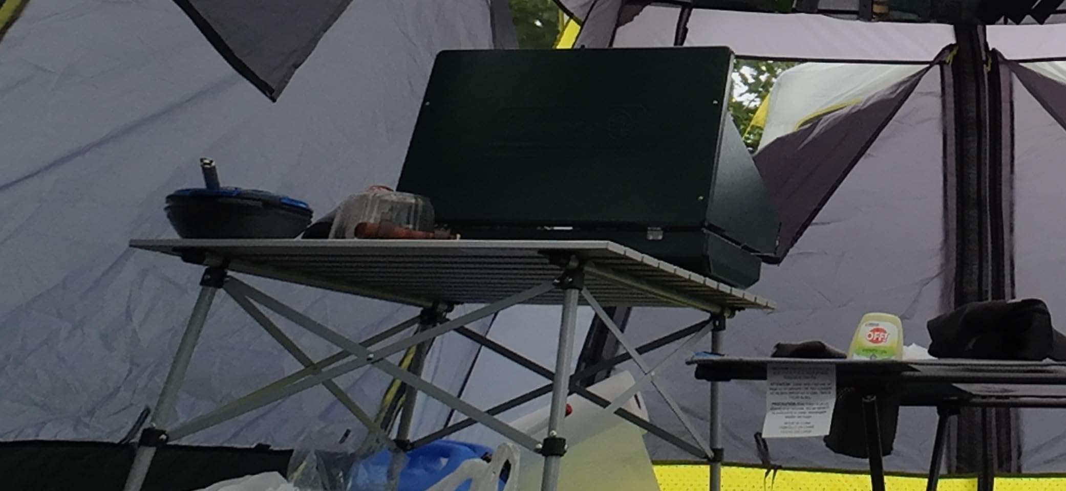 Coleman Outdoor Folding Table, Sturdy Aluminum Camping Table with Snap-Together Design, Seats 4 & Carry Bag Included customer photo 2
