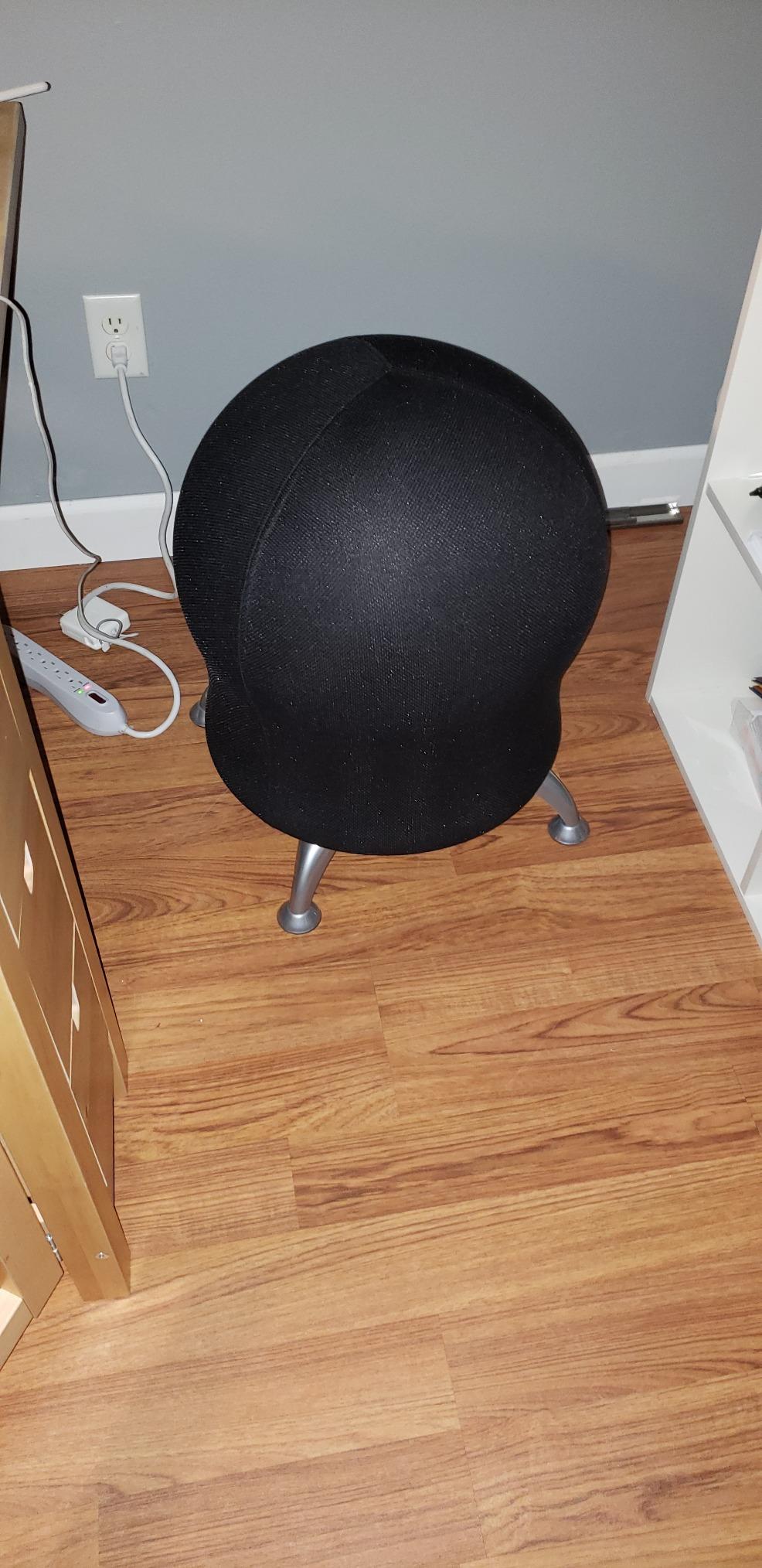 Safco Zenergy Inflatable Chair, Active Seating, Anti-Burst, Ball Chair for Home Office and Classroom, Black Mesh customer photo 2