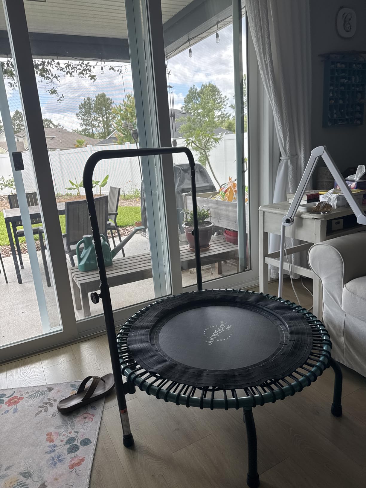 JumpSport 350 PRO 39 Inch Fitness Trampoline Indoor Rebounder Cardio Workout Equipment 300 lb Capacity customer photo 1