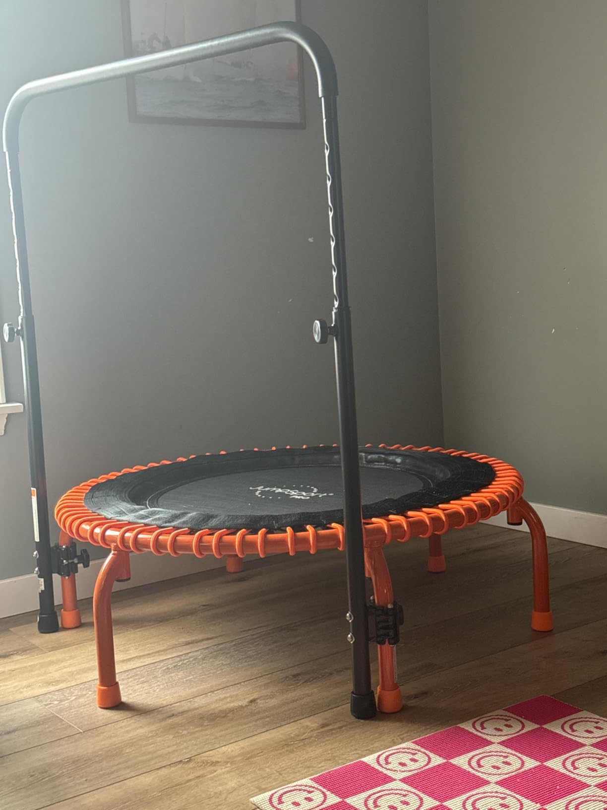 JumpSport 350 PRO 39 Inch Fitness Trampoline Indoor Rebounder Cardio Workout Equipment 300 lb Capacity customer photo 2