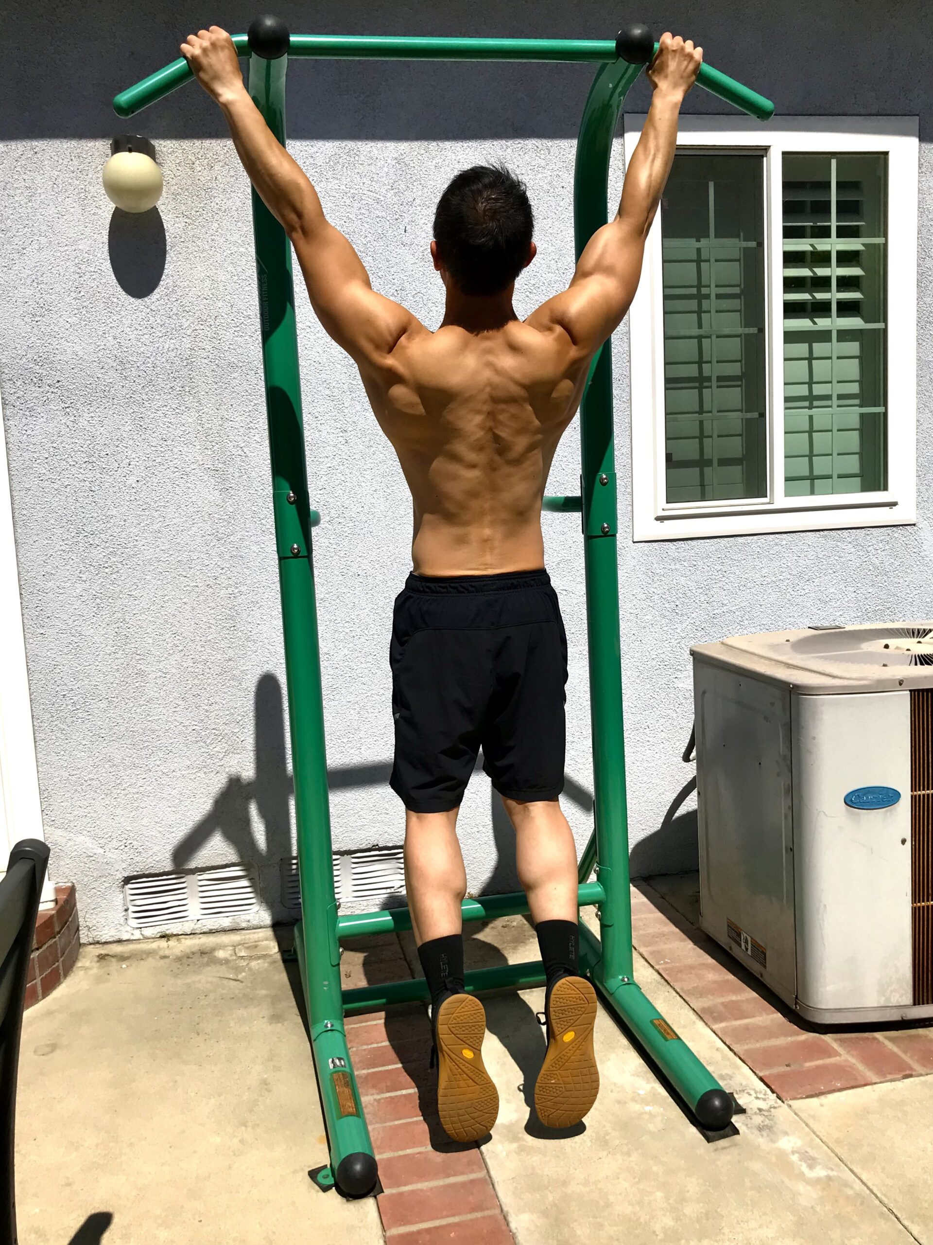 Stamina Pull Up Bar Tower & Dip Station, Free Standing Outdoor Home Gym Equipment - Adjustable and Portable Workout Stand for Calisthenics Body Weight Training customer photo 2