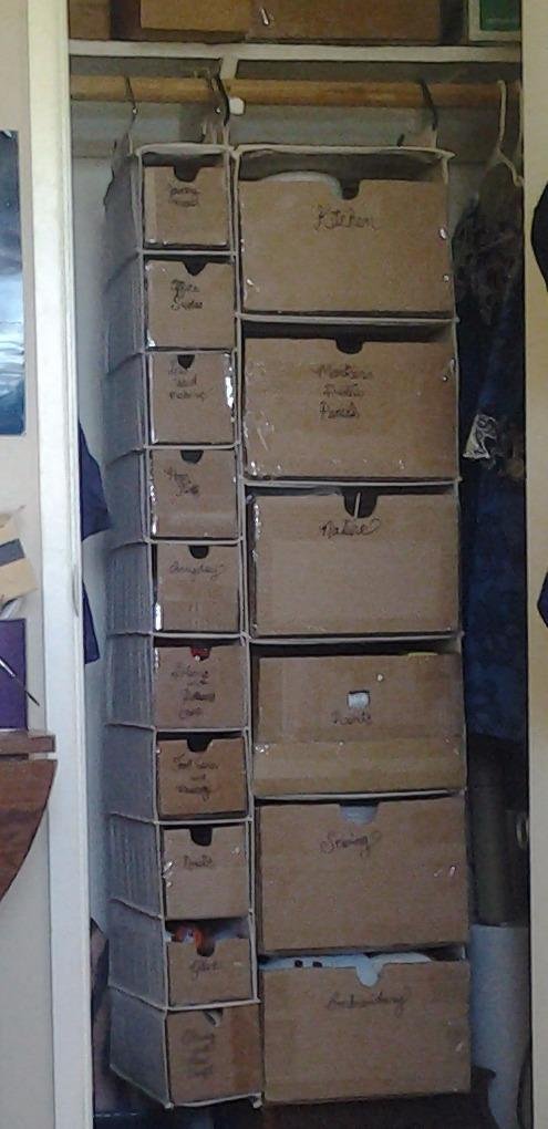 Household Essentials Cedarline 6‑Shelf Hanging Closet Organizer in Heavy‑Duty Cotton Canvas, Cream customer photo 1