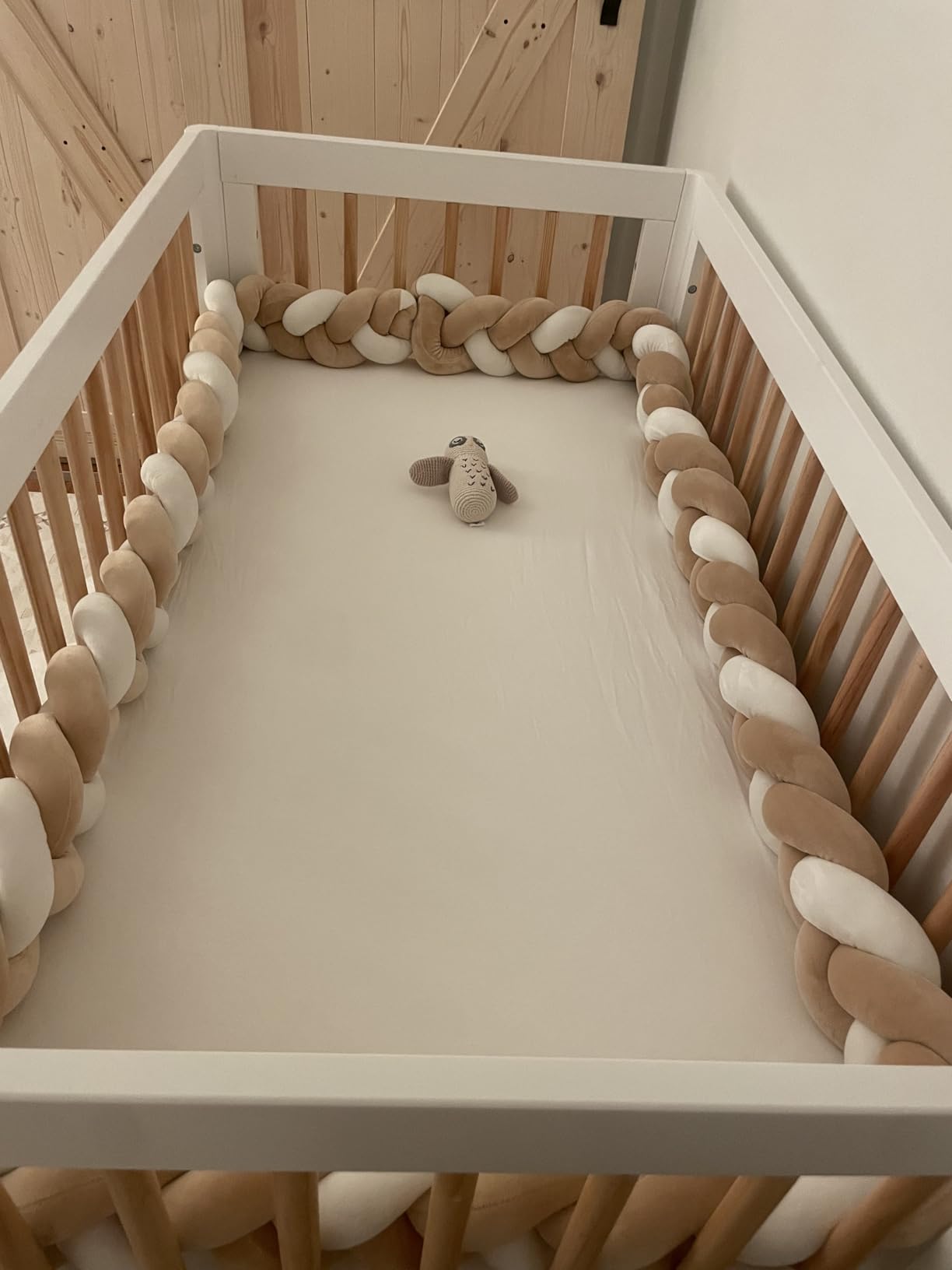 Babyletto Lolly 3-in-1 Convertible Crib with Toddler Bed Conversion Kit, White and Natural, Greenguard Gold Certified customer photo 1