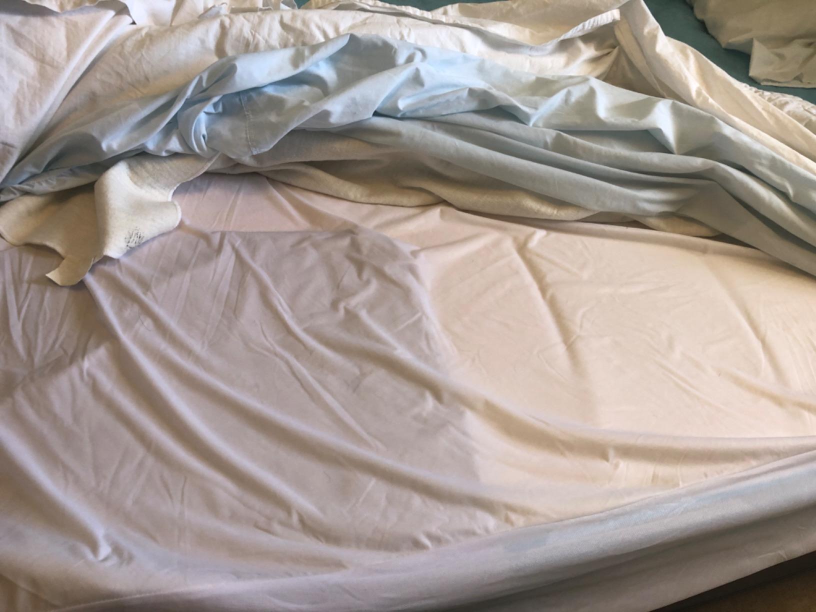 Linenspa Waterproof Mattress Protector, Queen Size - Fitted Sheet Style, Breathable, Machine Washable & Dryer Safe, White customer photo 1