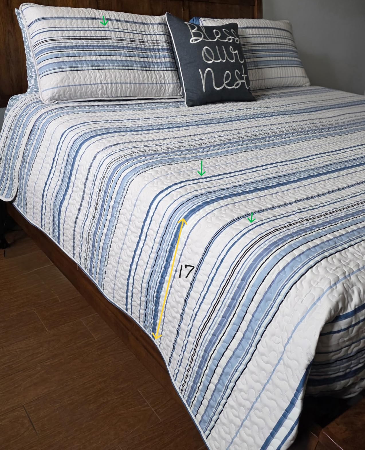 Southshore Fine Living, Inc. White Queen Quilt Bedding Set, Lightweight Bedding Quilts Queen Size Bedspread, Coverlet Full Size, Quilted Coverlet Bed Spread w/Pillow Shams, White Quilts Full Size customer photo 2