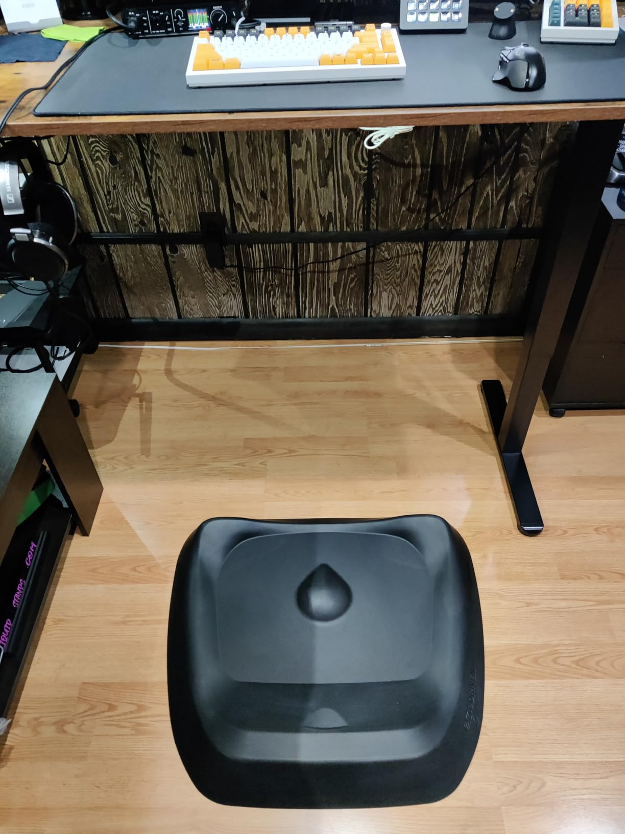 The Standing Desk Mat - Topo by Ergodriven | Premium Not-Flat Anti-Fatigue Standing Desk Mat with Calculated Terrain | Ultra-Thick Deluxe Comfort Foam, Durable, PVC-Free | Obsidian Black customer photo 2