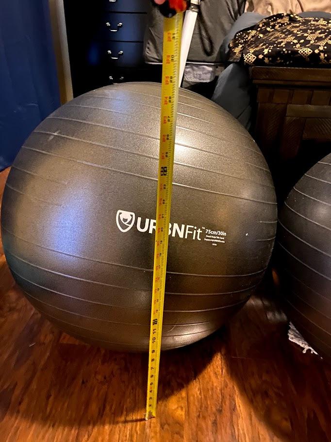 URBNFit Exercise Ball - Yoga Ball for Workout Pregnancy Stability - AntiBurst Swiss Balance Ball w/ Pump - Fitness Ball Chair for Office, Home Gym customer photo 2