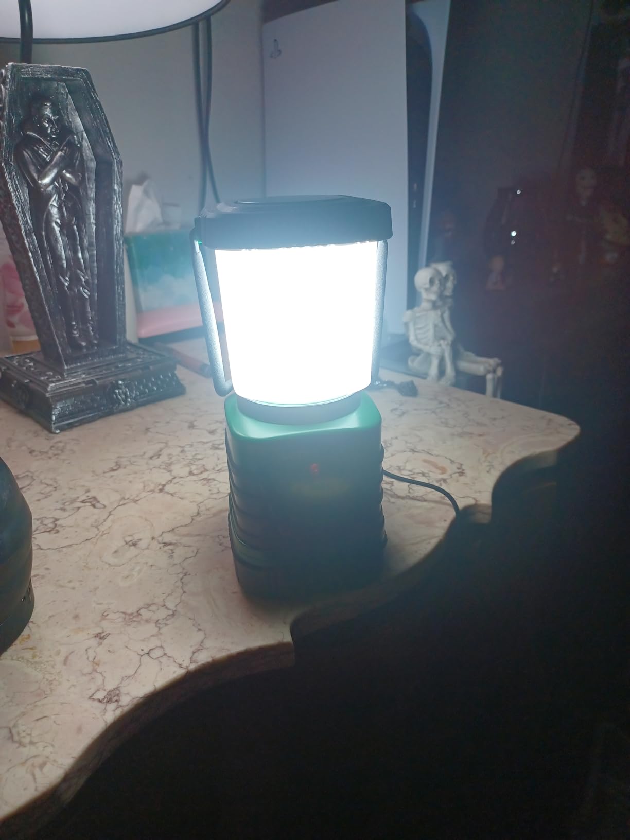 1000LM LED Camping Lantern Rechargeable, 4400mAh, 4 Light Modes | Tent Light, Camping Essentials, Waterproof Lantern Flashlight for Camping, Emergency Light, Power Outages, USB Cable Included customer photo 1