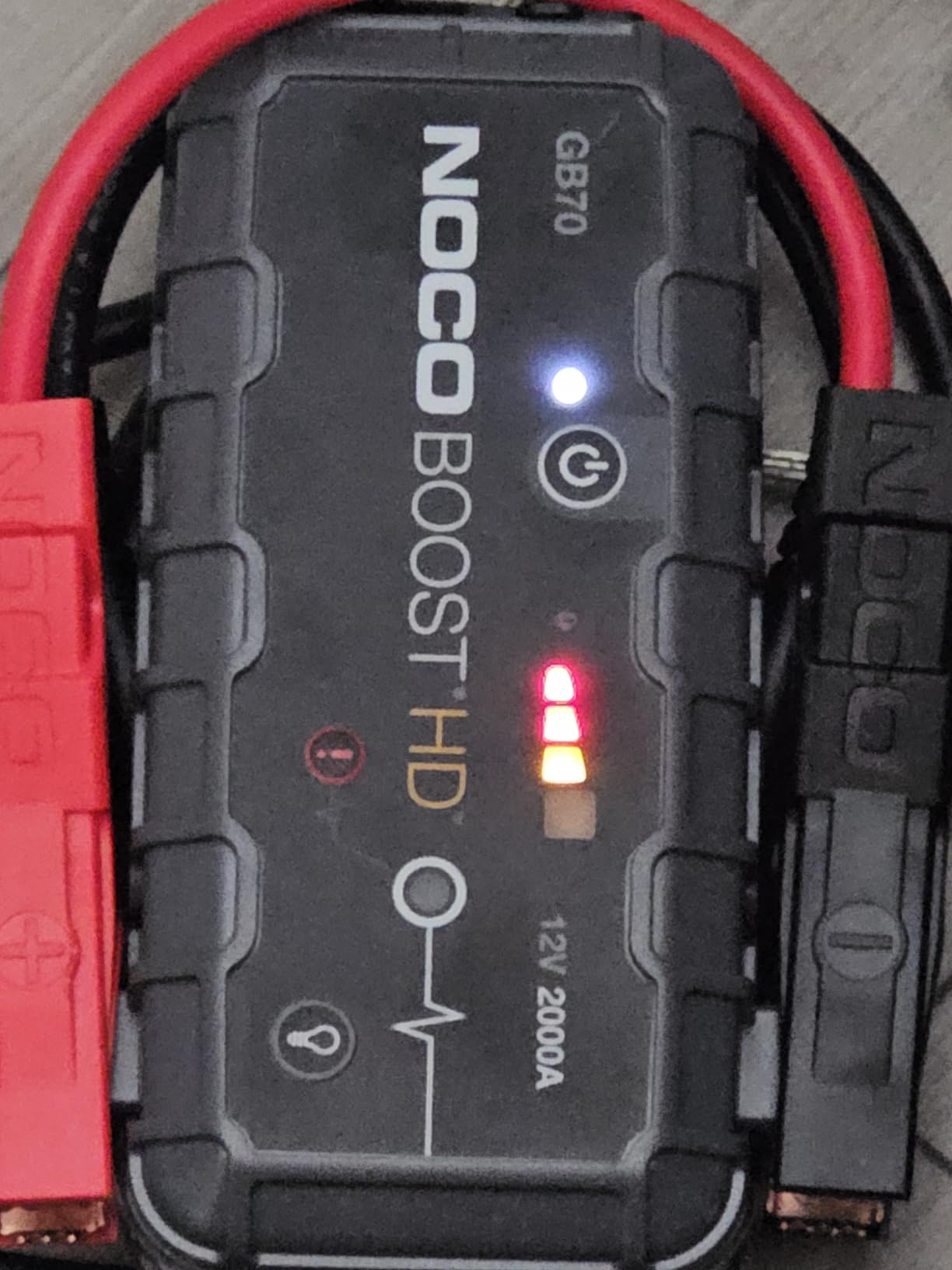 NOCO Boost GB70: 2000A UltraSafe Jump Starter - 12V Lithium Battery Booster Pack, Portable Jump Box, Power Bank & Jumper Cables - for 8.0L Gas and 6.0L Diesel Engines customer photo 2