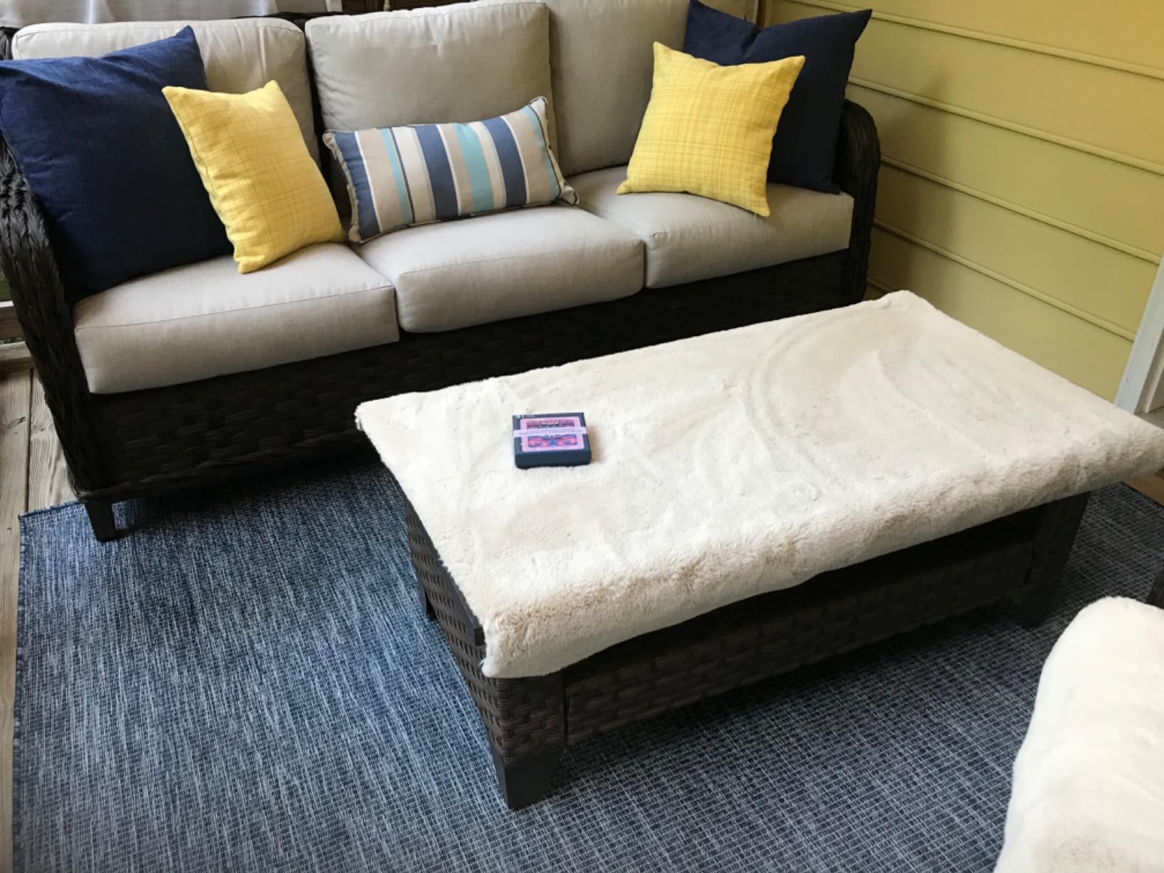 Unique Loom Collection Casual Transitional Solid Heathered Indoor/Outdoor Flatweave Area Rug (5' 3