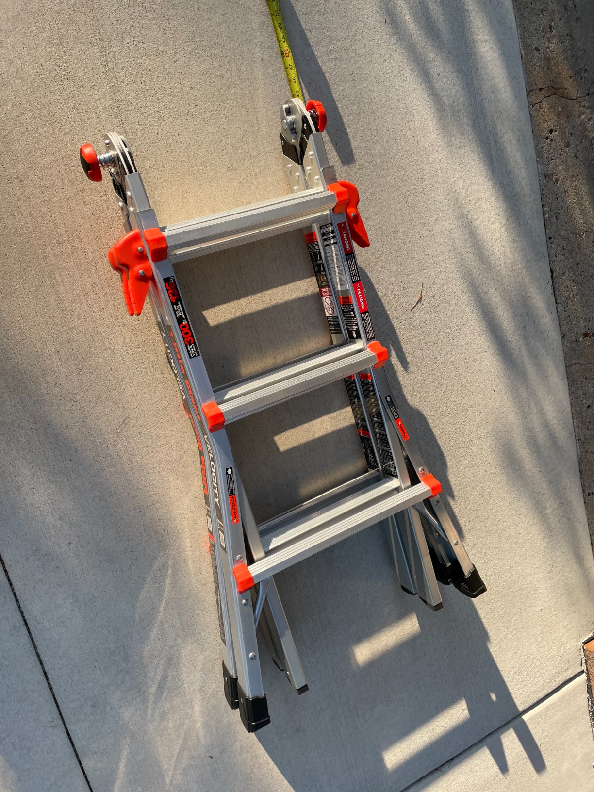 Little Giant Velocity M26 Multi-Position Aluminum Ladder, A-Frame, Extension, 90-Degree and Trestle Modes, Lightweight with Slip-Resistant Feet and Wheels, 300 lb. Type IA, 26-Ft Reach, 15426-001 customer photo 1