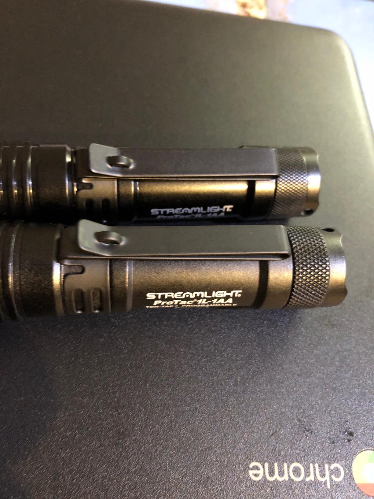 Streamlight 88061 ProTac 1L-1AA Tactical Flashlight, Black | 350 lumens; multi-fuel or 18650; IPX7 waterproof; impact-resistance tested; anti-roll body with pocket clip customer photo 1