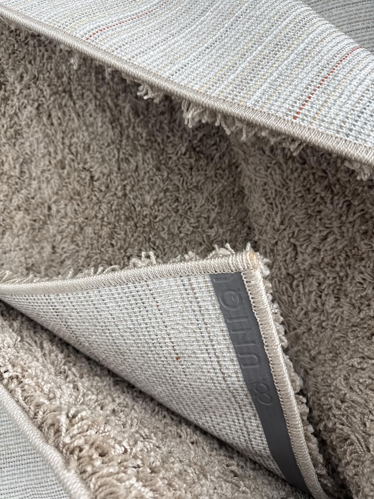 Unique Loom Solid Shag Collection Area Rug (8' x 10' Rectangle, Sandy Brown) customer photo 2