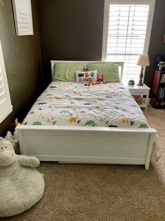 Max & Lily Twin Bed, Wood Bed Frame with Headboard For Kids with Trundle, Slatted, White customer photo 2