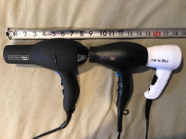INFINITI PRO CONAIR Travel Hair Dryer, 1600W Mighty Mini Compact Blow Dryer with Concentrator Attachment, Lightweight Professional AC Motor for Fast Drying, 3 Heat & 2 Speed Settings, Black customer photo 2