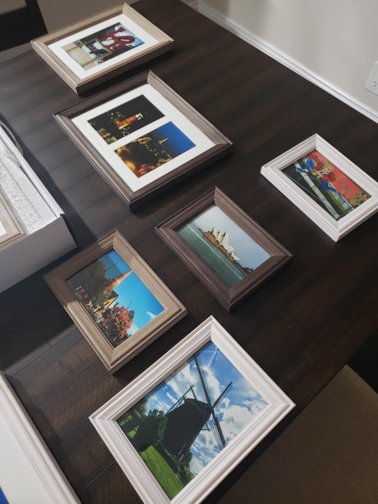 Kate and Laurel Bordeaux Gallery Wall Kit, Set of 10 with Assorted Size Frames in 3 Different Finishes - White Wash, Charcoal Gray, and Rustic Gray customer photo 2
