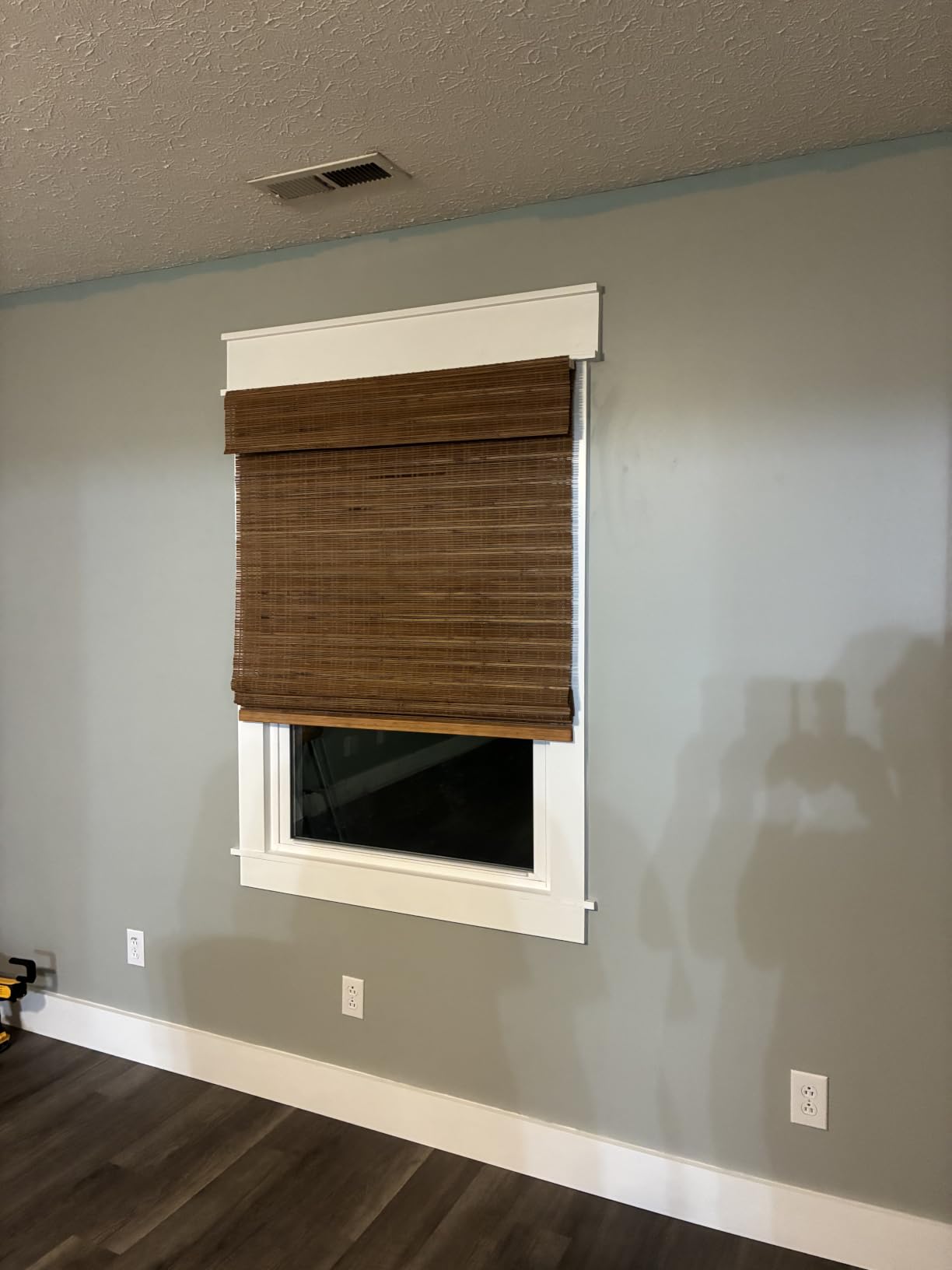 ARLO BLINDS Sheer Bamboo Roman Shades with Valance - Tuscan, 34