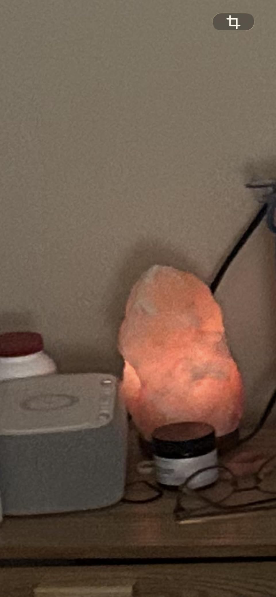 7 Inch Himalayan Salt Lamp with Dimmer Cord - Night Light Natural Crystal Rock Classic Wood Base Authentic from Pakistan customer photo 1