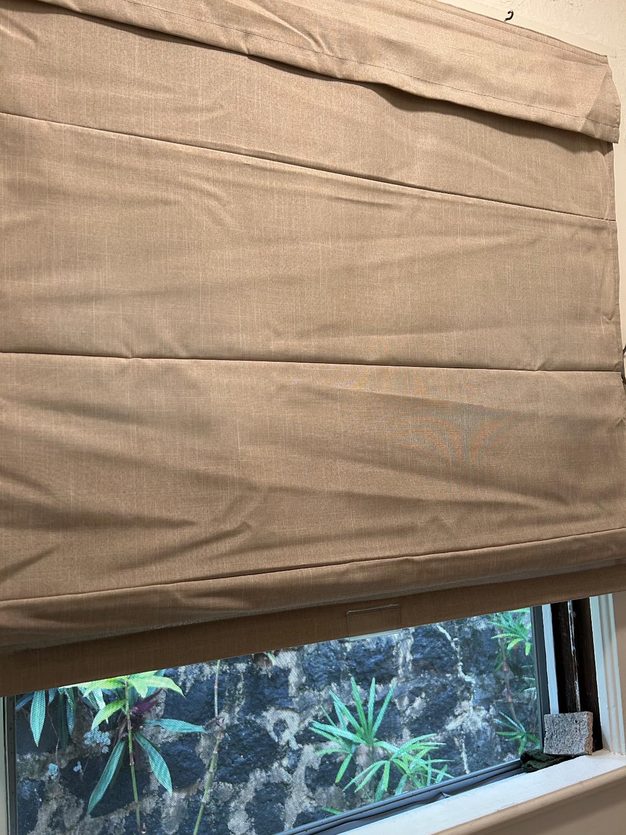 Chicology Cordless Roman Window Shade, Belgian Flax, 27