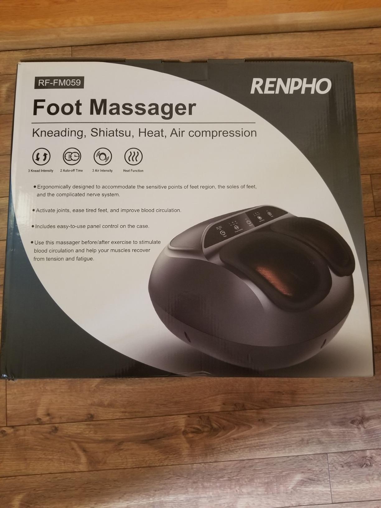 RENPHO Full Foot Massager Machine, 2026 Upgraded Shiatsu Foot Massager with Heat, FSA Eligible HSA Store Eligible, Plantar Fasciitis Massager, Birthday Gifts for Women Mom Men Dad, Fits Up to Size 13 customer photo 1