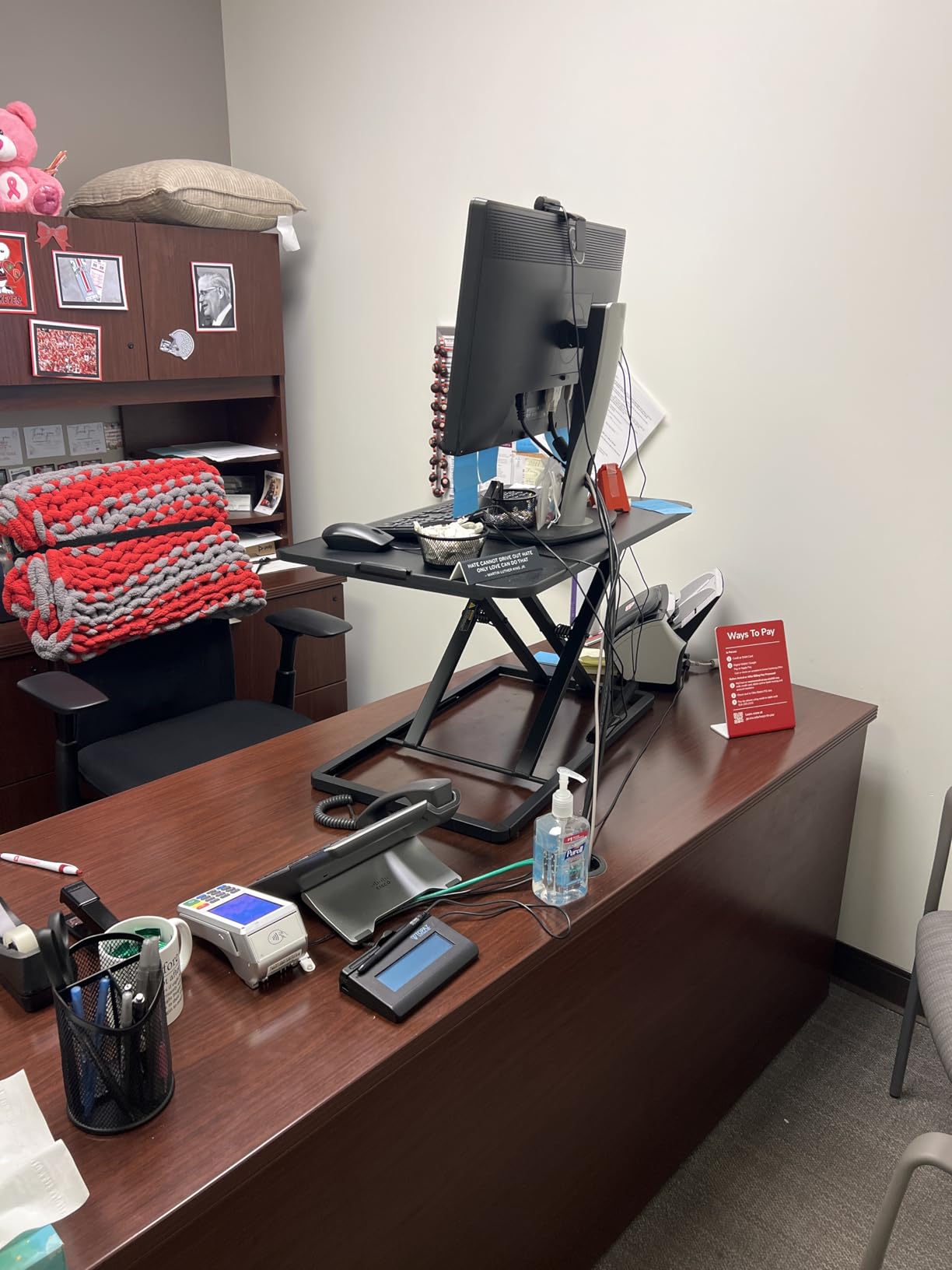 VIVO Black 29 inch Single Top Standing Desk Converter, DESK-V000U | Economy, Height Adjustable, Sit Stand Tabletop Monitor and Laptop Riser Workstation, Holds 22 lbs, No Assembly Required customer photo 2