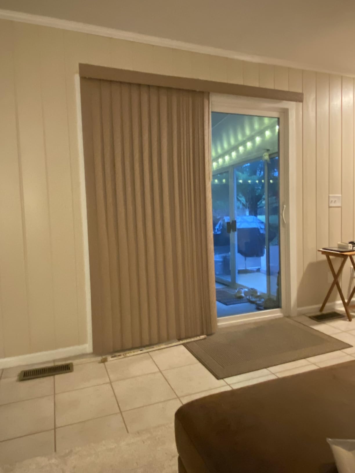 BrylaneHome Embossed Vertical Privacy Slat Blinds - 78