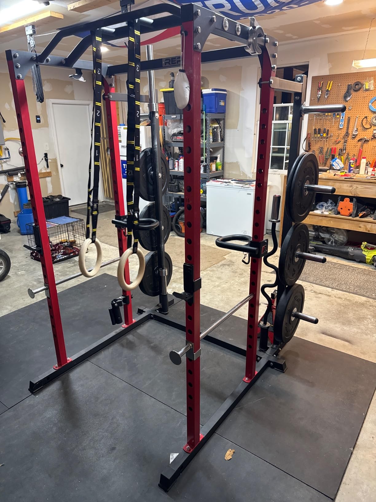 REP Fitness PR-1100 Power Rack - 700 lbs Rated Lifting Cage for Weight Training customer photo 1