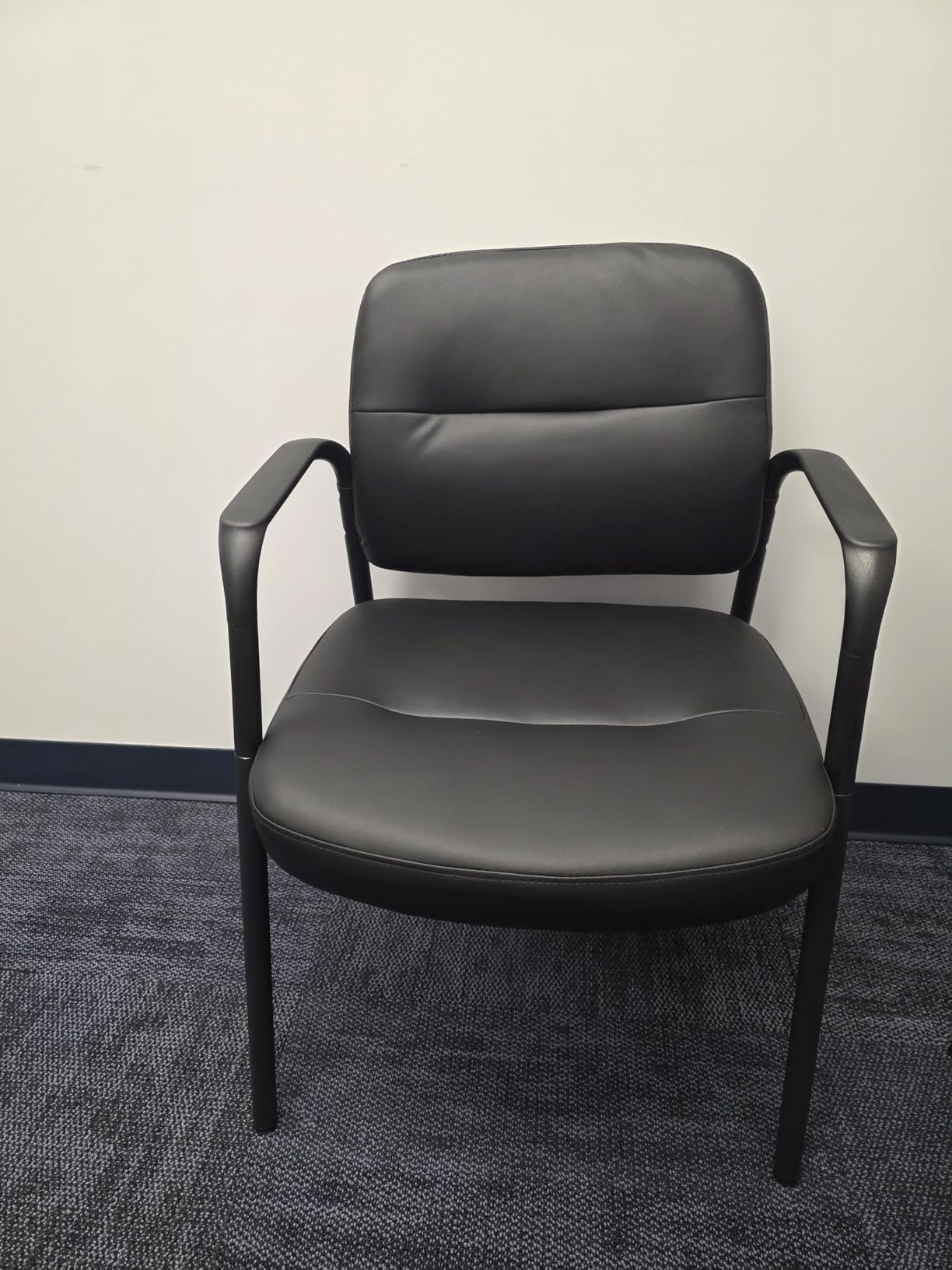 Devoko Waiting Room Office Reception Chairs Executive Leather Guest Chairs with Armrest Ergonomic Upholstered Lumbar Support Side Chairs (2 Pack) customer photo 1