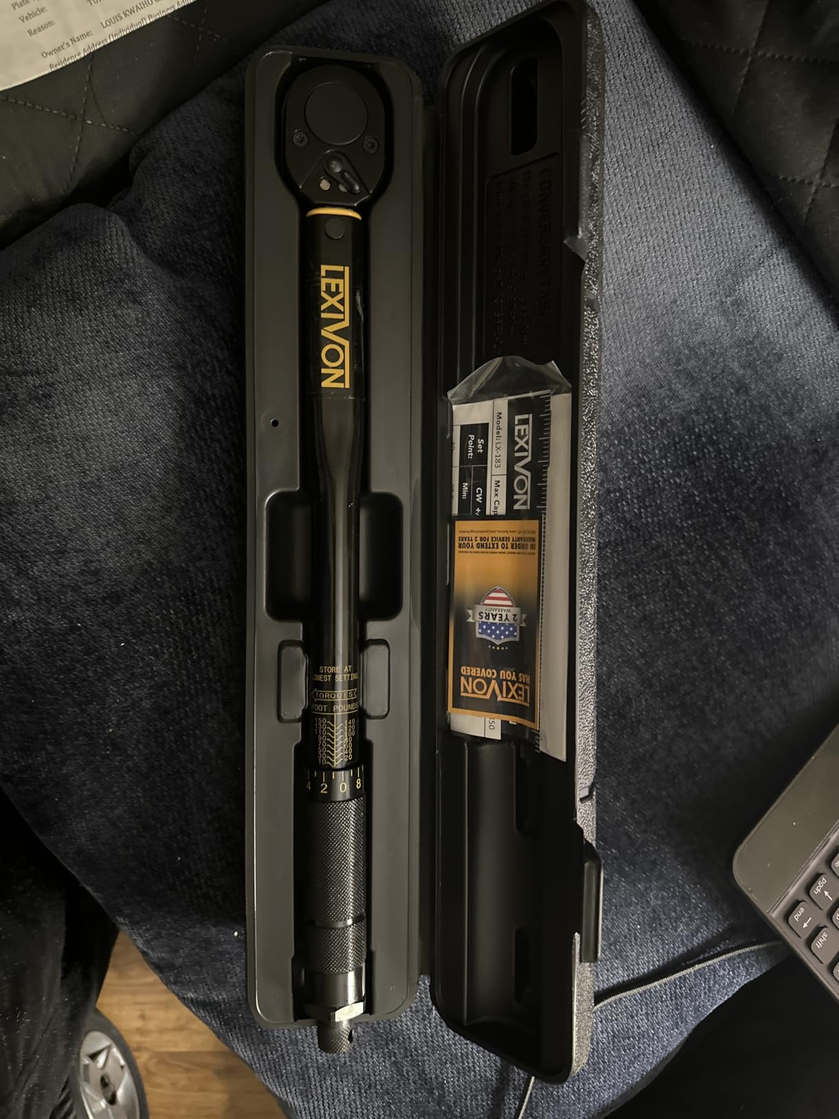 LEXIVON Torque Wrench 1/2-Inch Drive Click 10~150 Ft-Lb/13.6~203.5 Nm (LX-183) customer photo 1