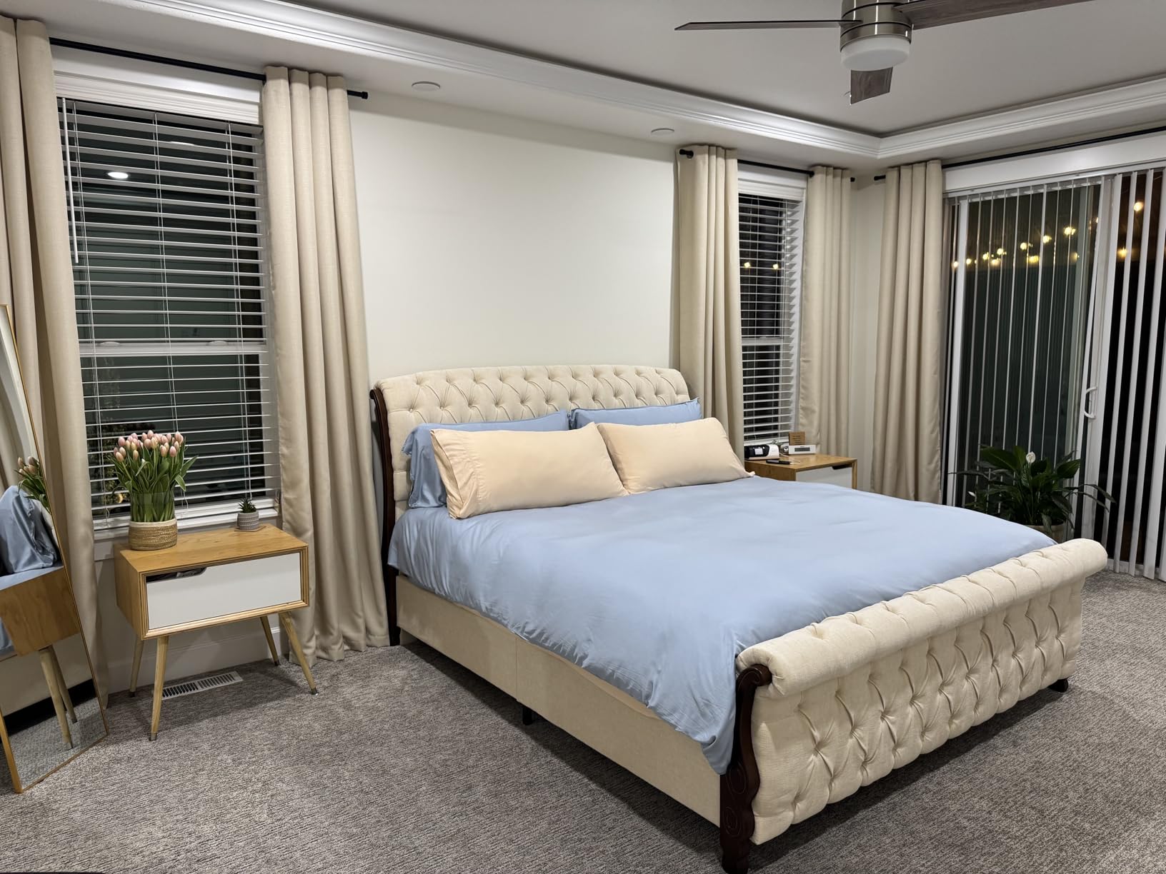 Queen Duvet Cover by Pure Bamboo, 3 Piece Set, Genuine 100% Organic Viscose Derived from Bamboo, Luxuriously Soft and Cooling, 2 Pillowcases (Queen, Ivory) customer photo 2