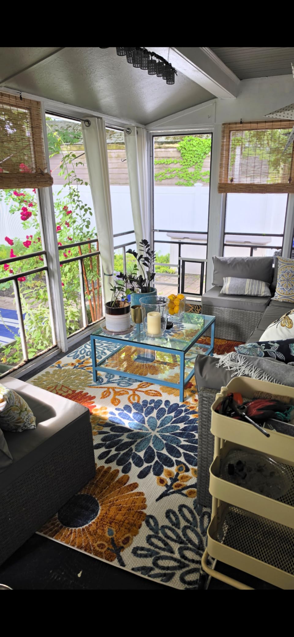 SAFAVIEH Washable Rug Outdoor Cabana Collection - 8' x 10', Cream & Red, Non-Shedding & Easy to Clean, Ideal for Patio, Backyard, Mudroom customer photo 2