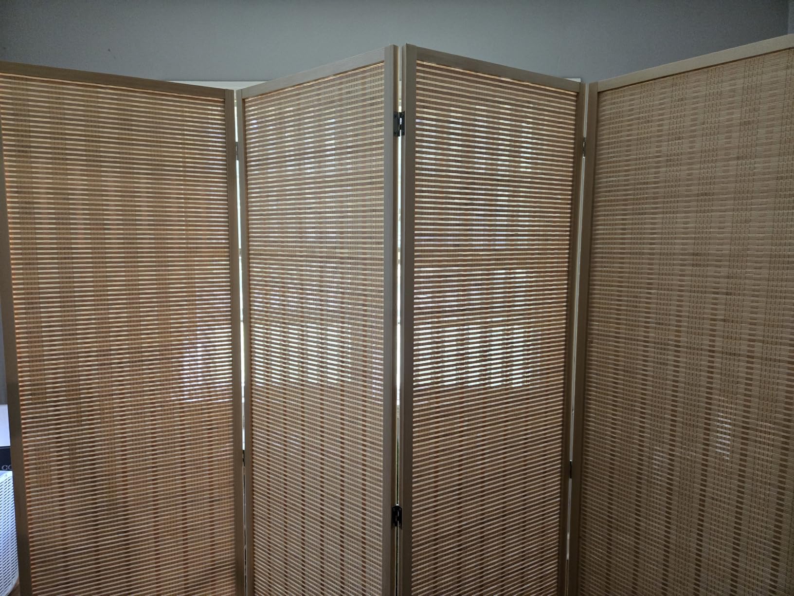 JOSTYLE Room Divider 4 Panel Folding Privacy Screen, Woven Bamboo, Wooden | 6 ft. Tall, Extra Wide, Japanese style, Freestanding partition wall, Room Separator, No assembly, Bedroom, office 71
