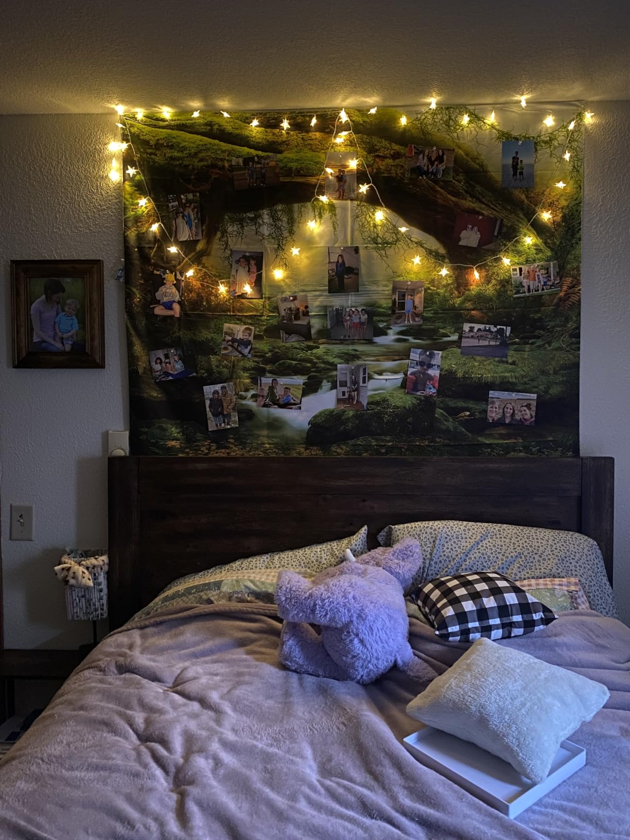 Llamazing Forest Tapestry Home Decor Landscape Living Room Bedroom Decoration Magic Tapestry Curtain (Morning Forest, 78''L×60''W) customer photo 1