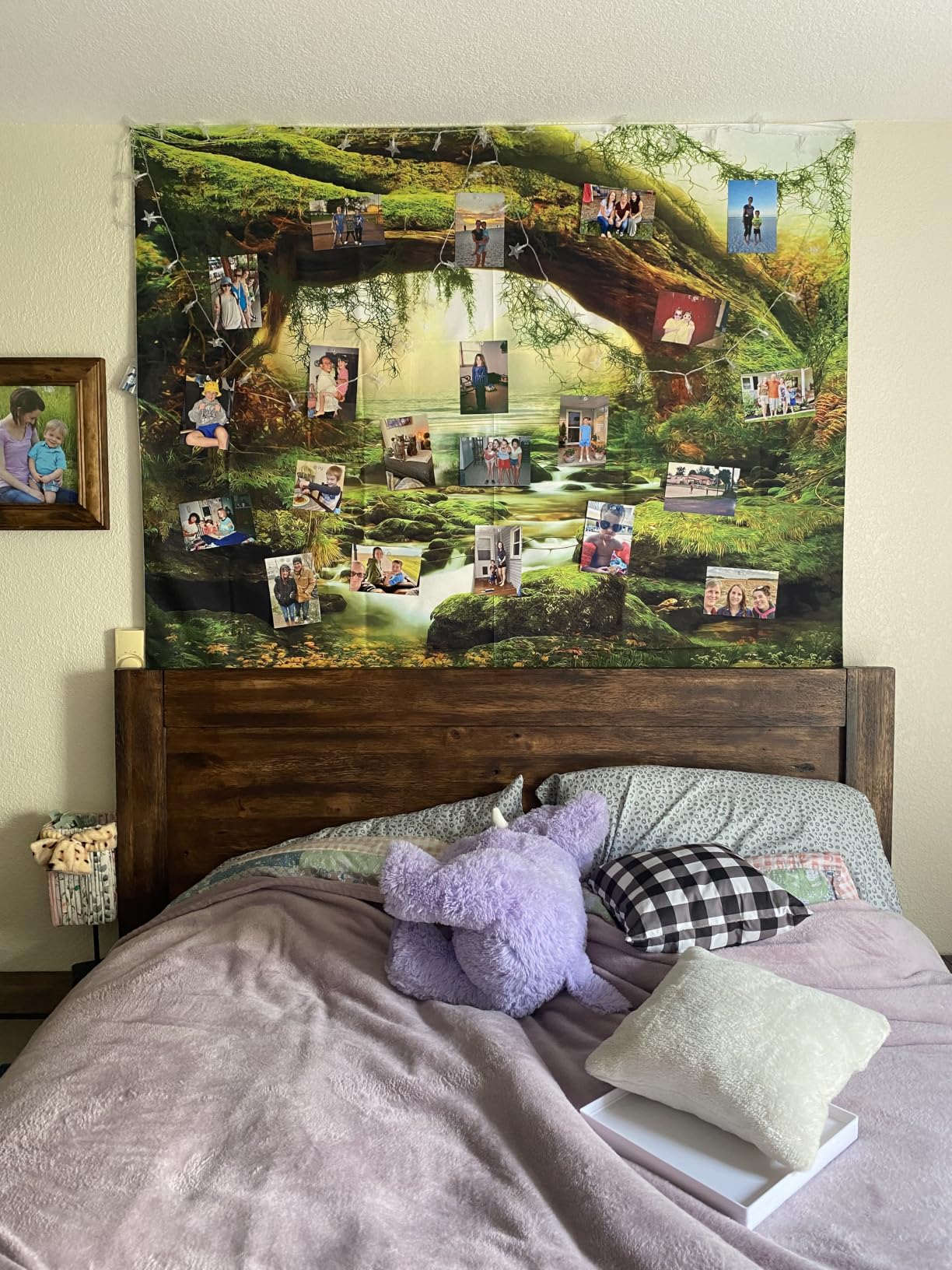 Llamazing Forest Tapestry Home Decor Landscape Living Room Bedroom Decoration Magic Tapestry Curtain (Morning Forest, 78''L×60''W) customer photo 2