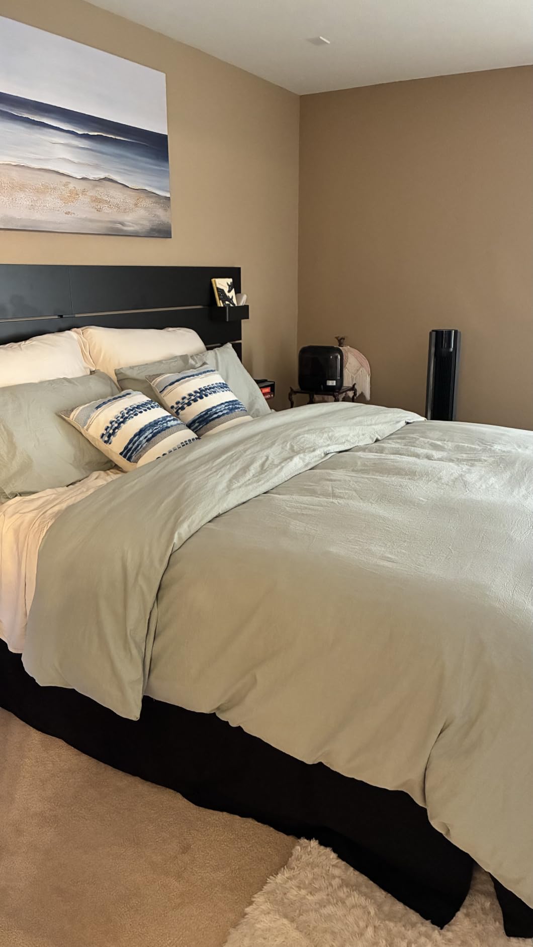 MooMee Duvet Cover Set 100% Washed Cotton Linen Like Queen | Relaxed Linen-like Texture. Soft, Breathable & Long-lasting Comfort. Lightweight. Hidden Zipper with 8 Interior Corner Ties customer photo 2