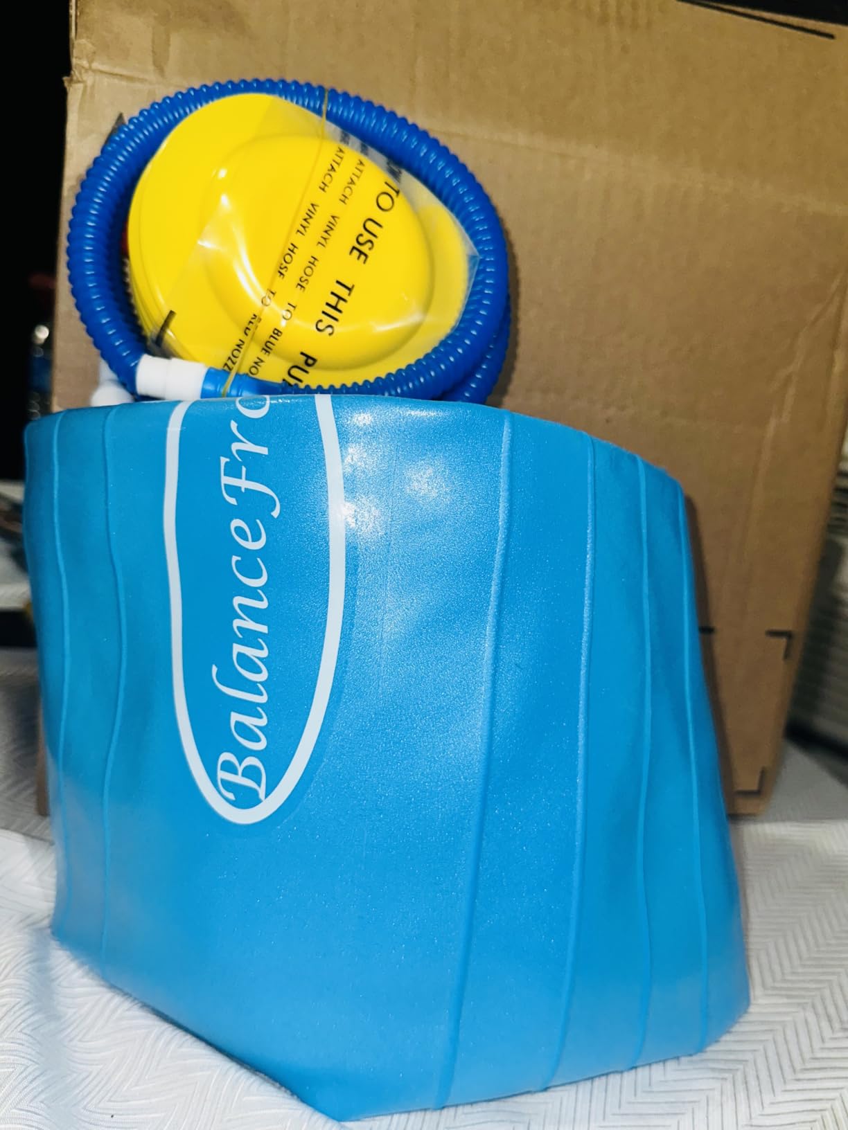 Fitvids Anti-Burst and Slip Resistant Exercise Yoga Fitness Birthing Ball with Quick Pump, 2,000-Pound Capacity, Multiple Colors and Sizes customer photo 1