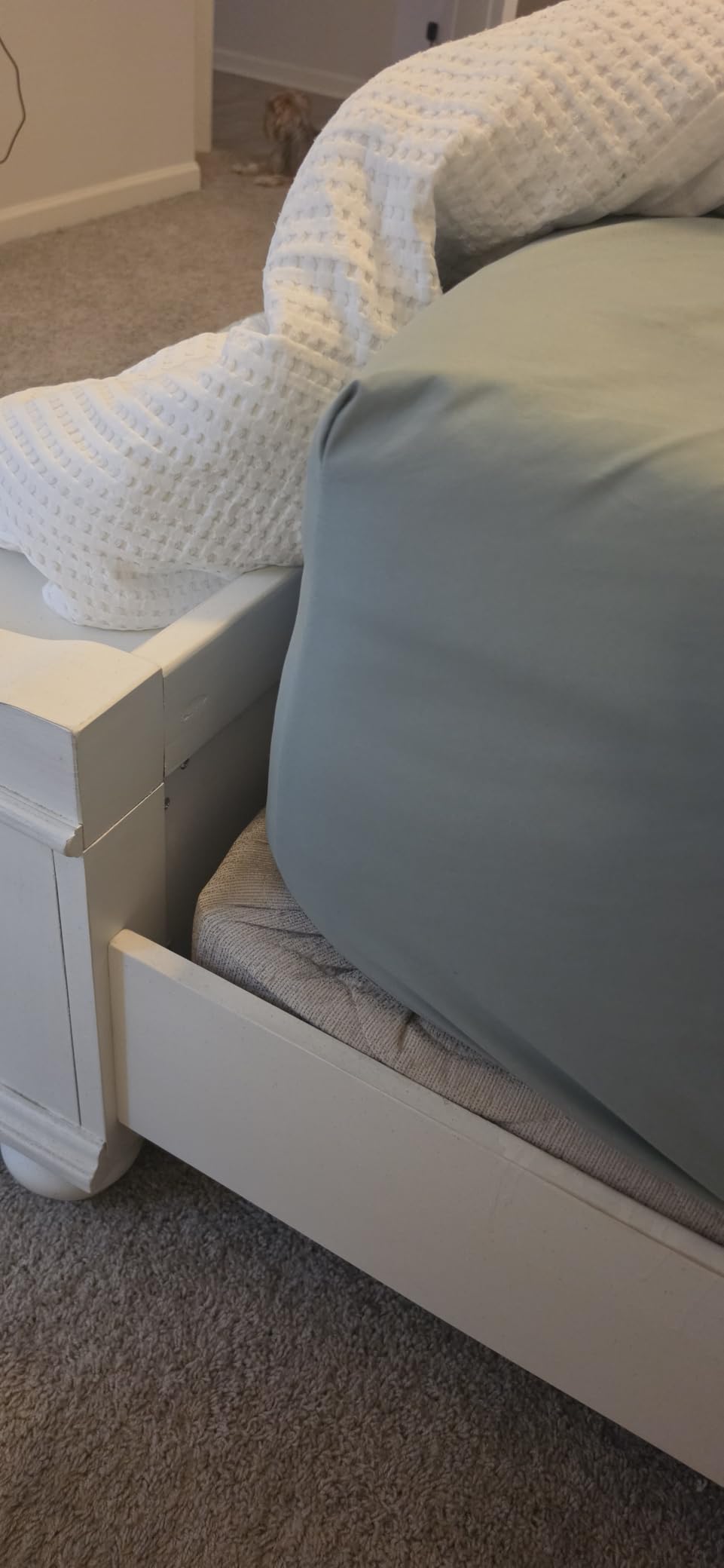 Hearth & Harbor Extra Deep Pocket Sheets - Fits Mattress 18-24 Inches Deep - Extra Deep Pocket Split King Size Sets - 7 Piece Split King Size - Blue Heaven customer photo 1