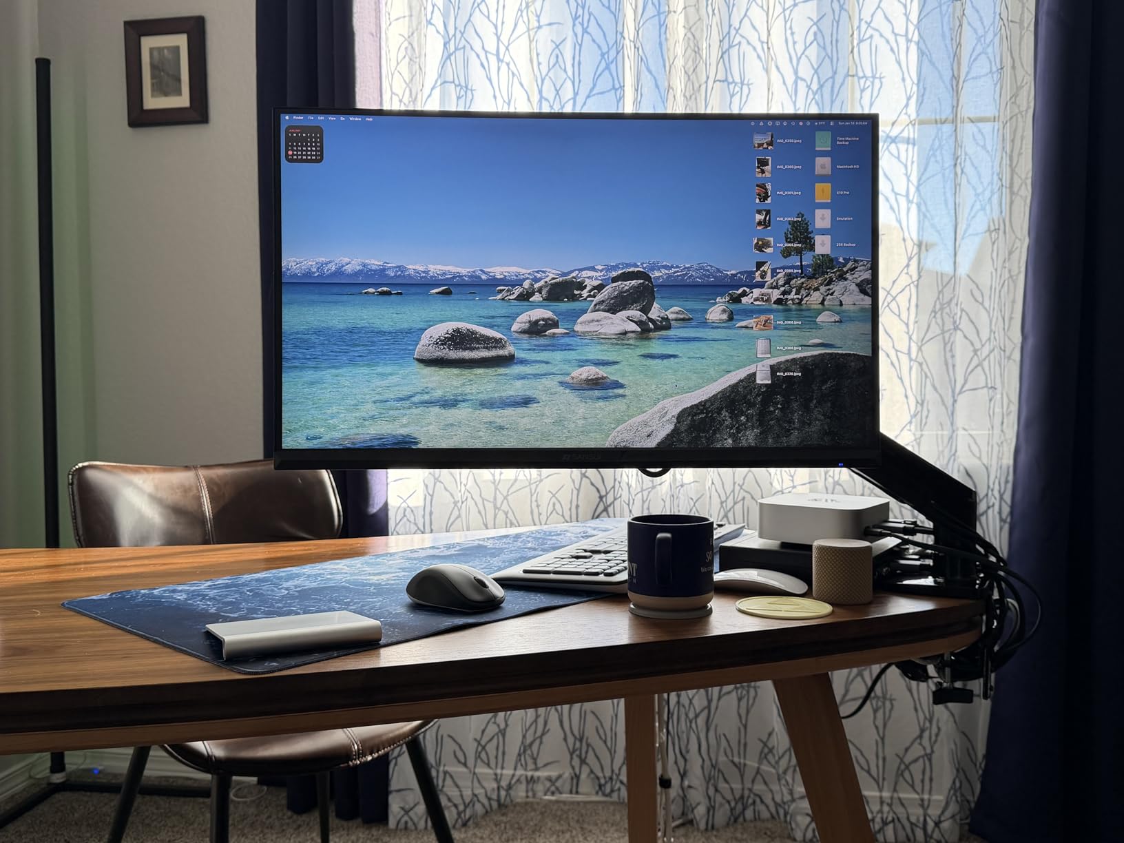 HUANUO FlowLift Single Monitor Mount, 13 to 32 Inch Monitor Arm, Adjustable Monitor Stand, VESA Mount with Clamp and Grommet Base - Fits 4.4 to 19.8 lbs LCD Computer Monitors customer photo 1