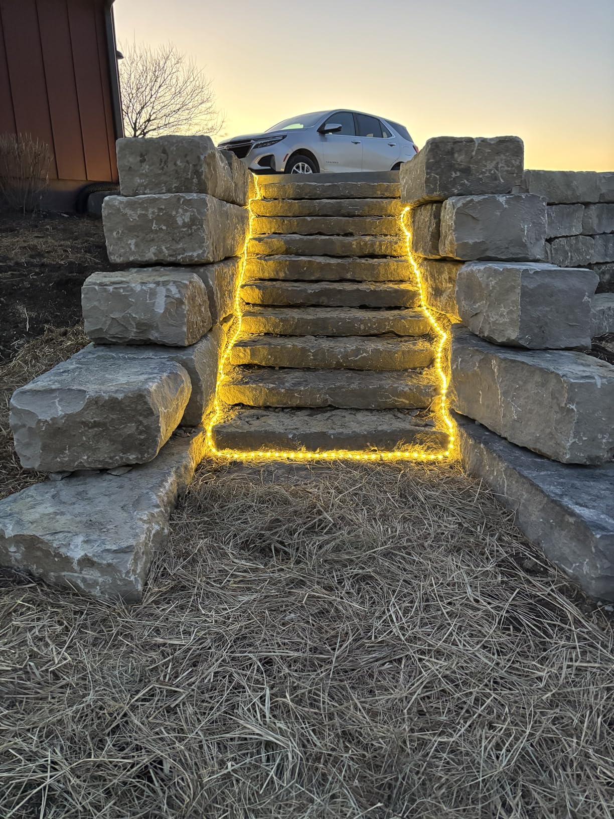 DINGFU 50ft 360 LED Waterproof Rope Lights, 110V Connectable Indoor Outdoor White Led Rope Lights for Outside, Deck, Patio, Pool, Camping, Bedroom Decor, Landscape Lighting and More (White) customer photo 1
