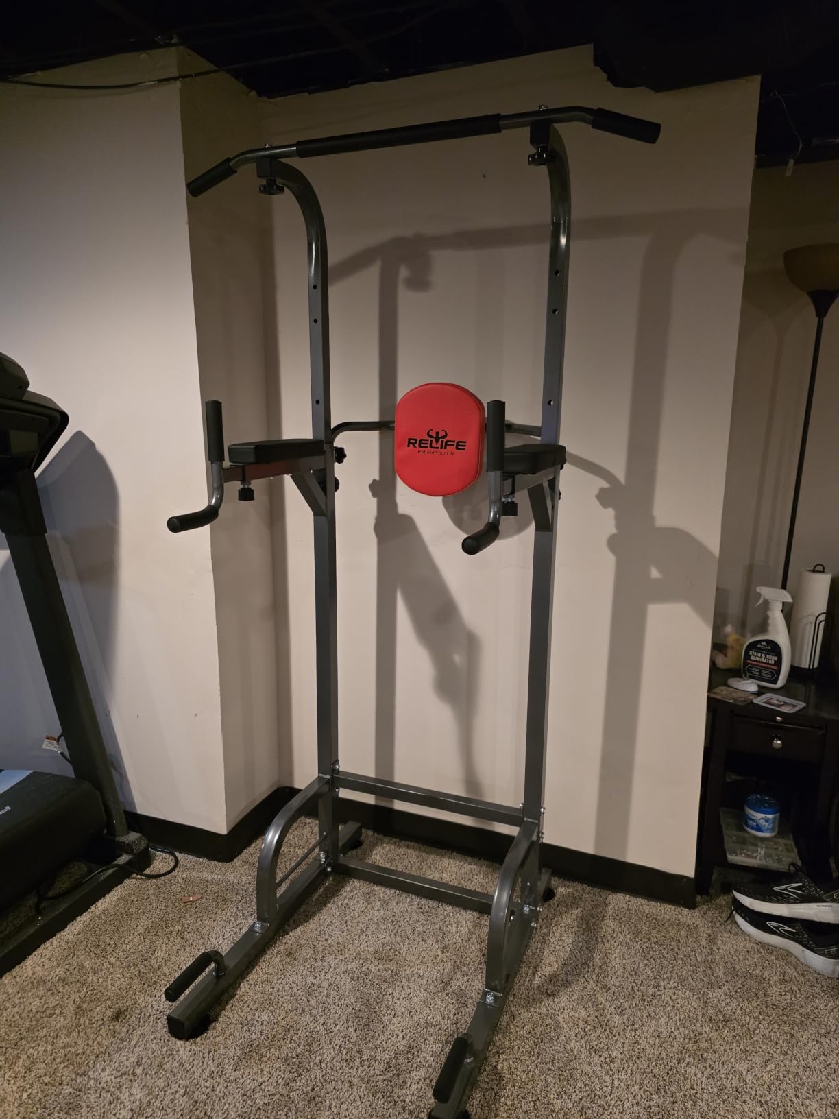 RELIFE REBUILD YOUR LIFE Pull Up Bar Free Standing Power Tower for Home Gym | Dip Station Pull Up Station, Multi-Function Home Fitness Equipment for Pull-Ups, Dips, Push-Ups, Full Body Strength Training customer photo 1