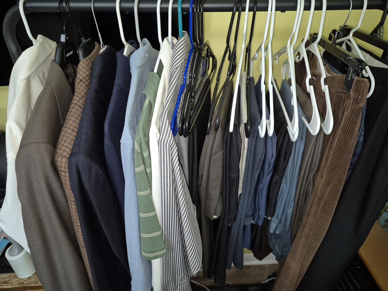 SONGMICS Clothes Rack with Wheels, Clothing Rack for Hanging Clothes, 25.4 mm Metal Garment Rack with Dense Mesh Storage Shelf, 110 lb Load Capacity, 2 Brakes, Black UHSR25BK customer photo 2