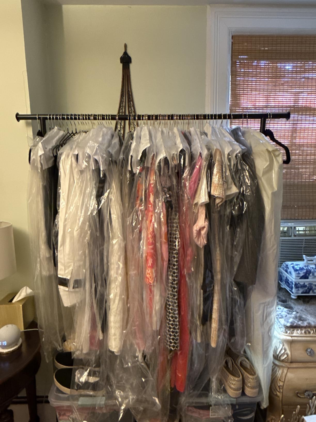HOKEEPER Clothing Garment Rack Capacity 525LBS Clothing Racks on Wheels Rolling Clothes Rack for Hanging Clothes Heavy Duty Collapsible Commercial | Adjustable Clothing Racks on Wheels Rolling Clothes Rack for Hanging Clothes Heavy Duty Commercial Easy Assemble 75
