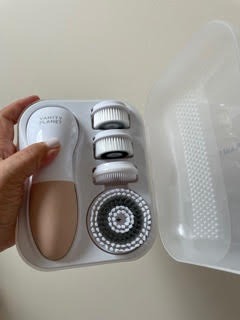 Vanity Planet Raedia Facial Cleansing Brush - Electric Facial Cleansing Brush with 4 Exfoliating Brush Heads - Waterproof, Handheld, Lightweight for Face Scrubber and Exfoliating (Dusty Pink) customer photo 2